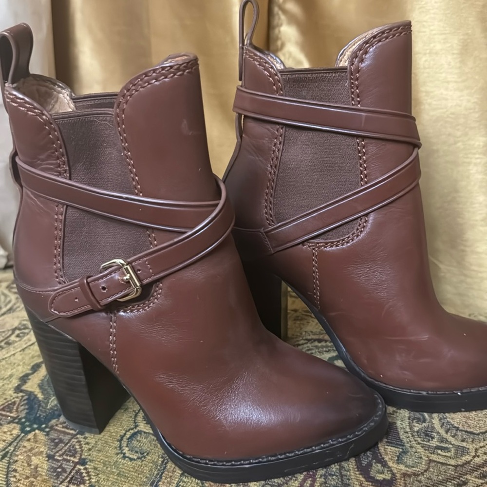 Coach Jackson bootie brown leather sz 5b - Picture 2 of 8